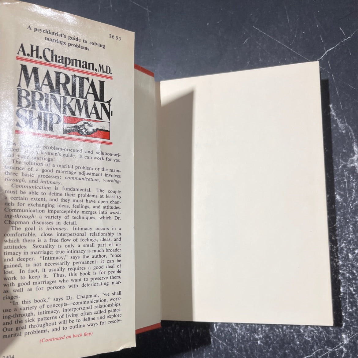 marital brinkmanship book, by A.H. Chapman, 1974 Hardcover image 4