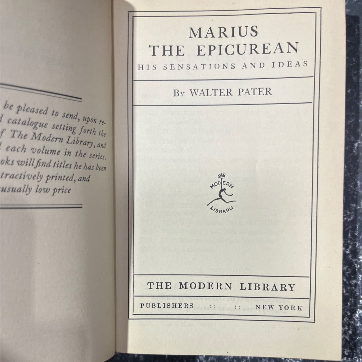 marius the epicurean his sensations and ideas book, by walter pater, 1970 Hardcover image 2
