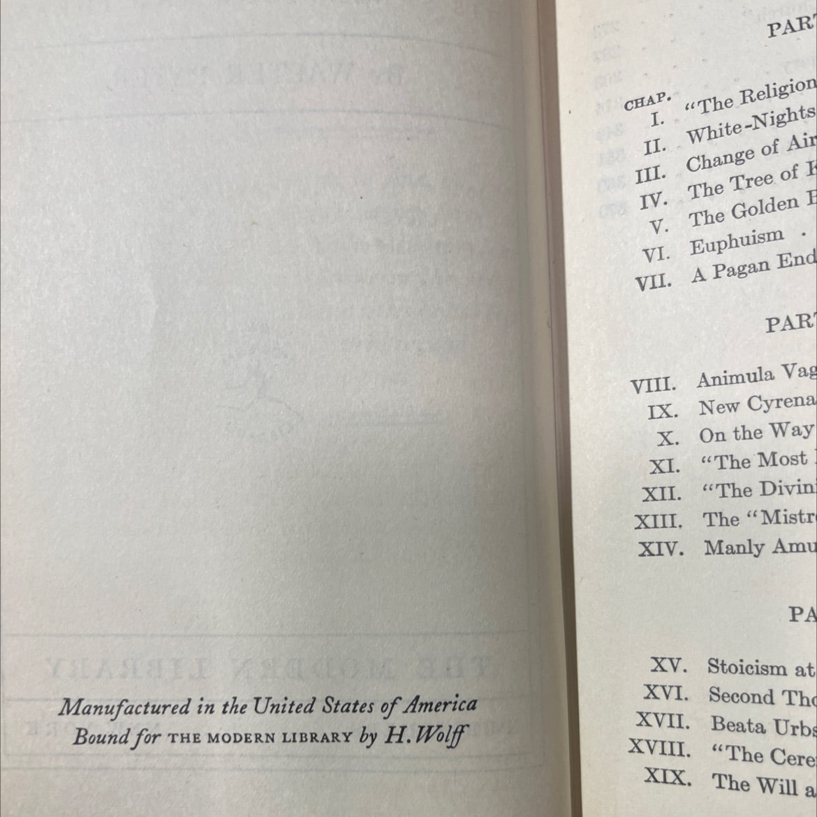 marius the epicurean his sensations and ideas book, by walter pater, 1970 Hardcover image 3