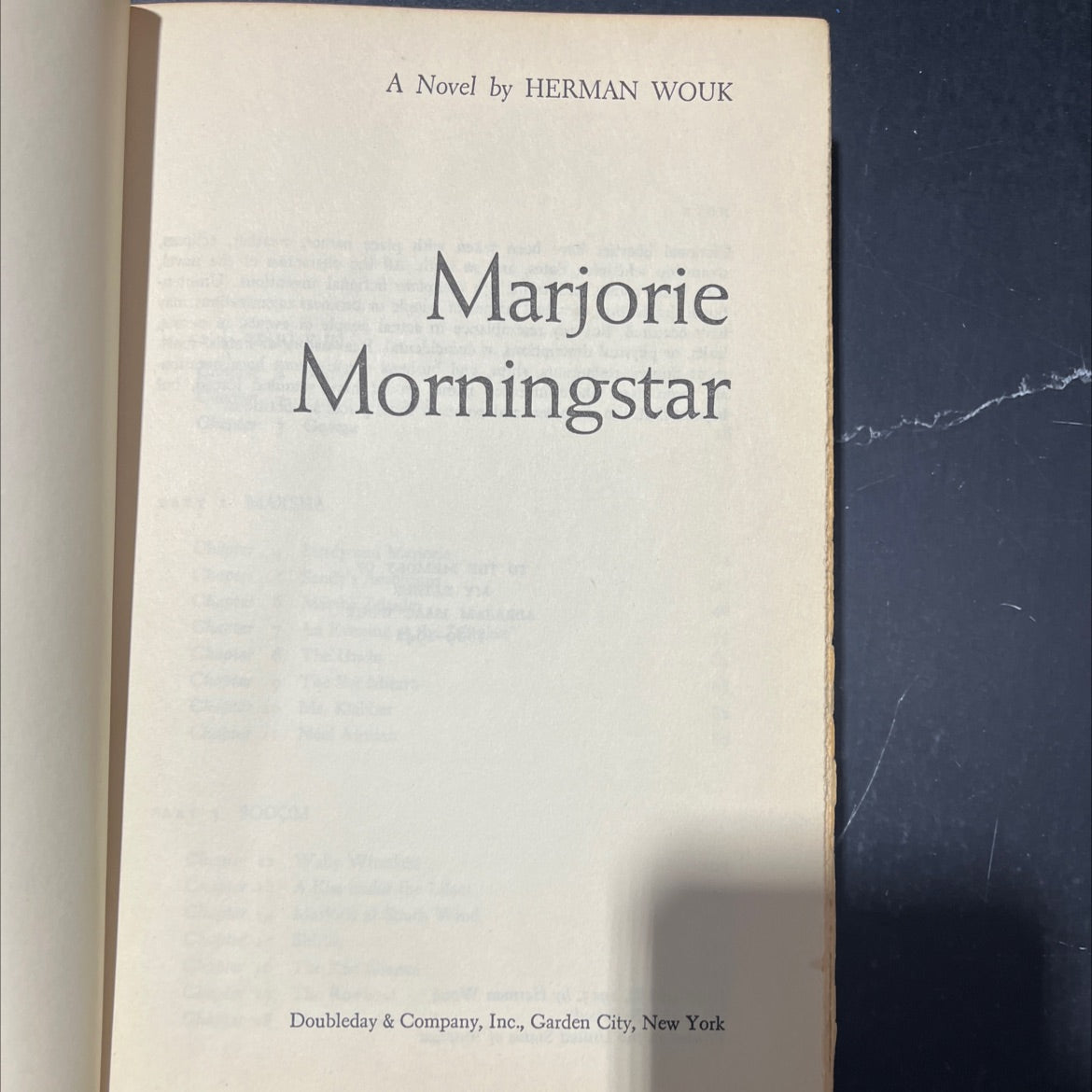 marjorie morningstar book, by herman wouk, 1955 Hardcover image 2