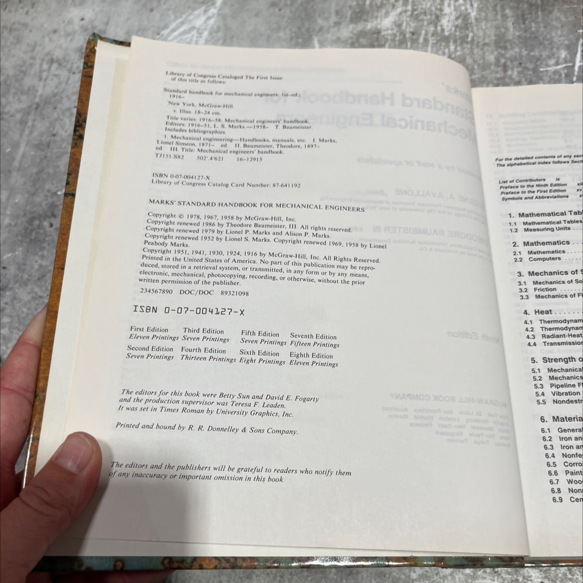 marks standard handbook for mechanical engineers book, by eugene a. avallone, theodore baumeister iii, 1978 Hardcover image 3