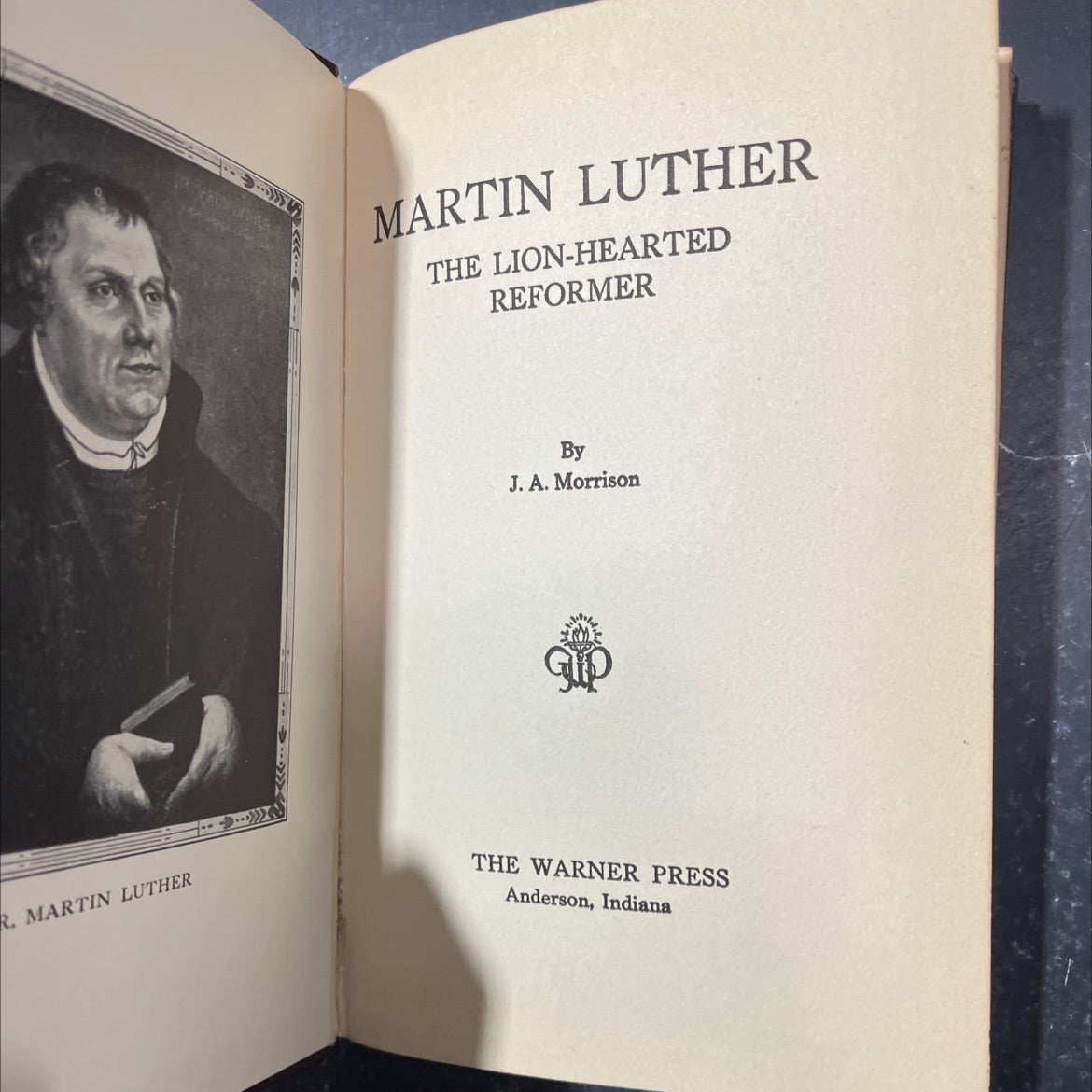 martin luther the lion-hearted reformer book, by j. a. morrison, 1924 Hardcover image 2