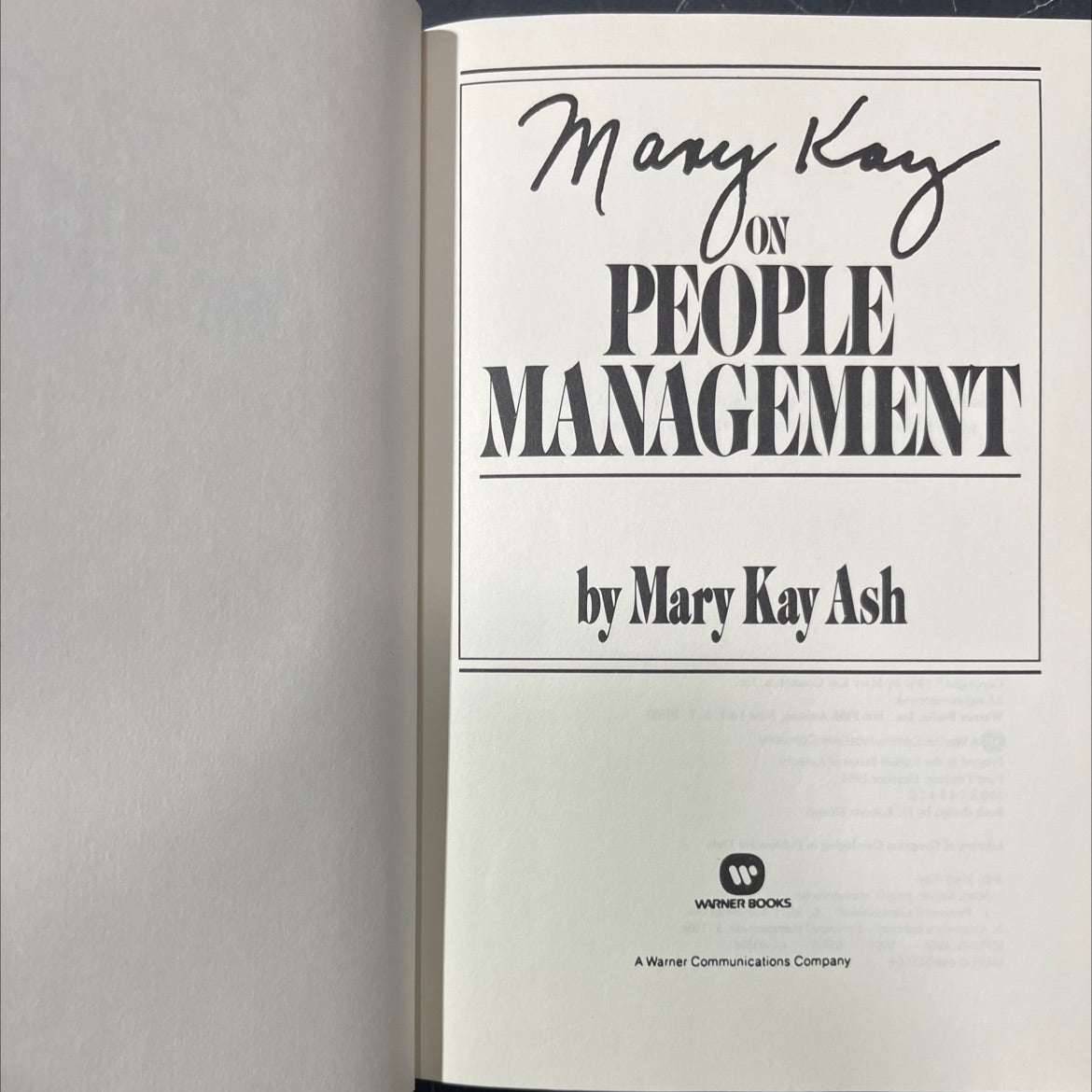 mary kay on people management book, by mary kay ash, 1984 Hardcover image 2