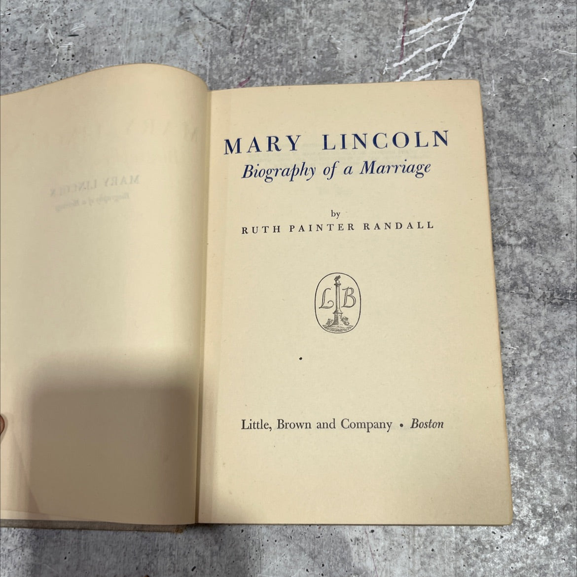 mary lincoln biography of a marriage book, by ruth painter randall, 1953 Hardcover image 2