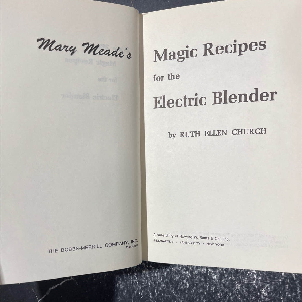 mary meade's magic recipes for the electric blender book, by ruth ellen church, 1965 Hardcover image 2