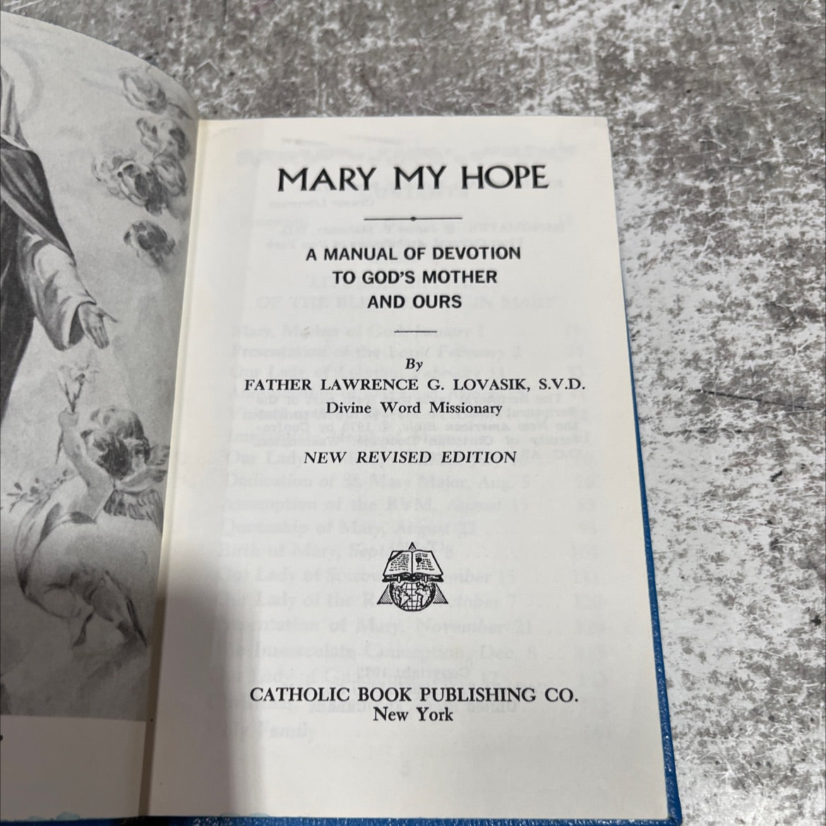 mary my hope a manual of devotion to god's mother and ours book, by father lawrence g. lovasik, s.v.d., 1977 Hardcover image 2