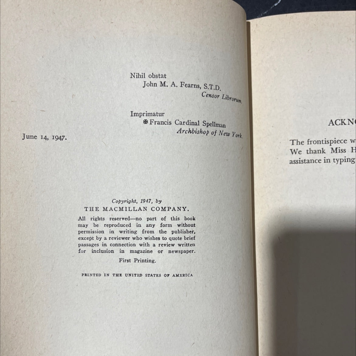 mary of nazareth a true portrait book, by igino giordani, 1947 Hardcover image 3