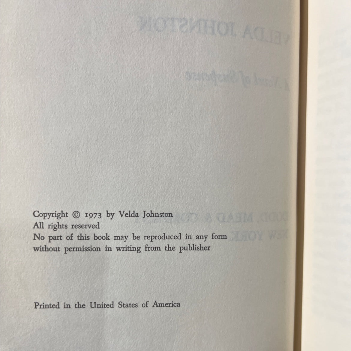 masquerade in venice book, by velda johnston, 1973 Hardcover image 3