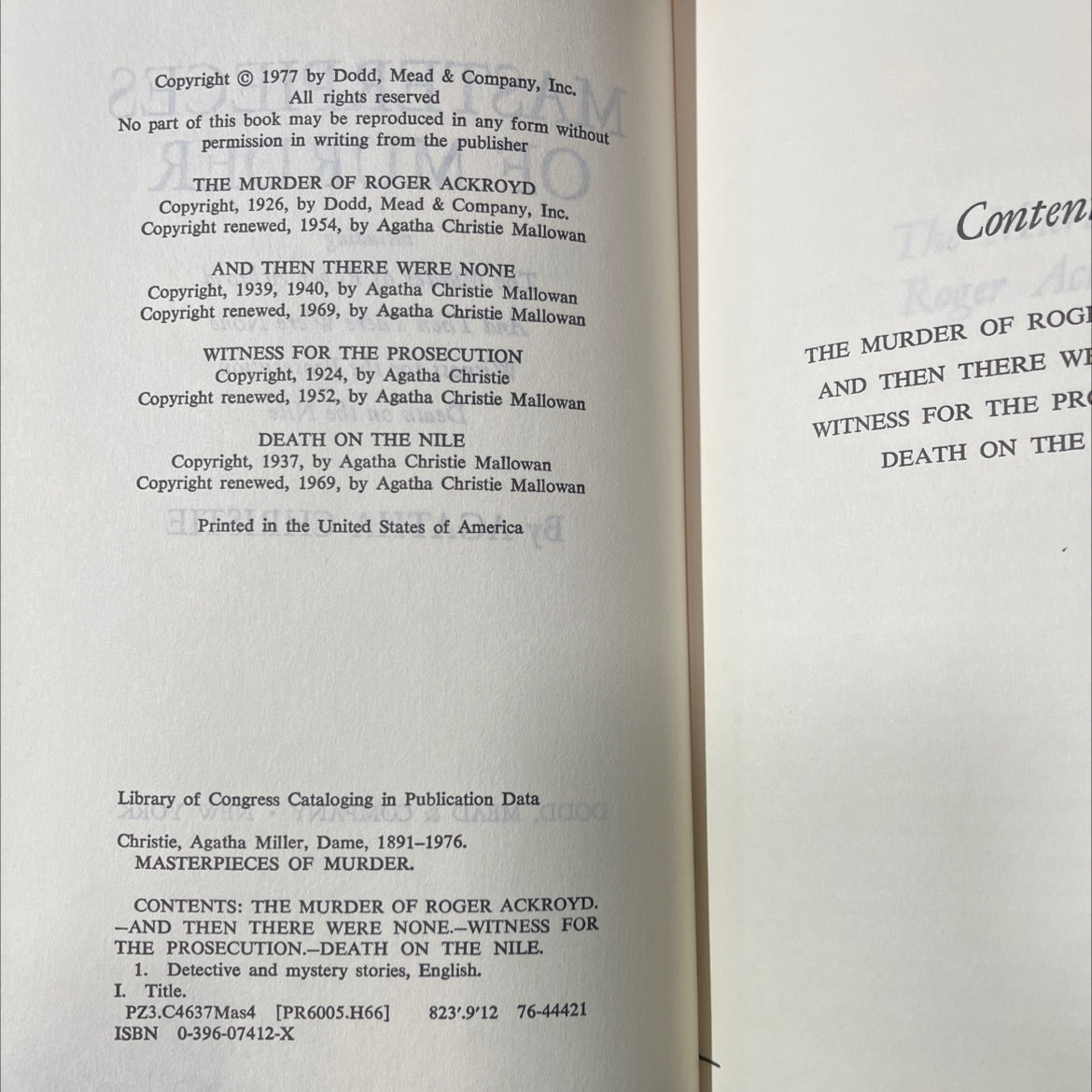 masterpieces of murder book, by agatha christie, 2009 Hardcover image 3