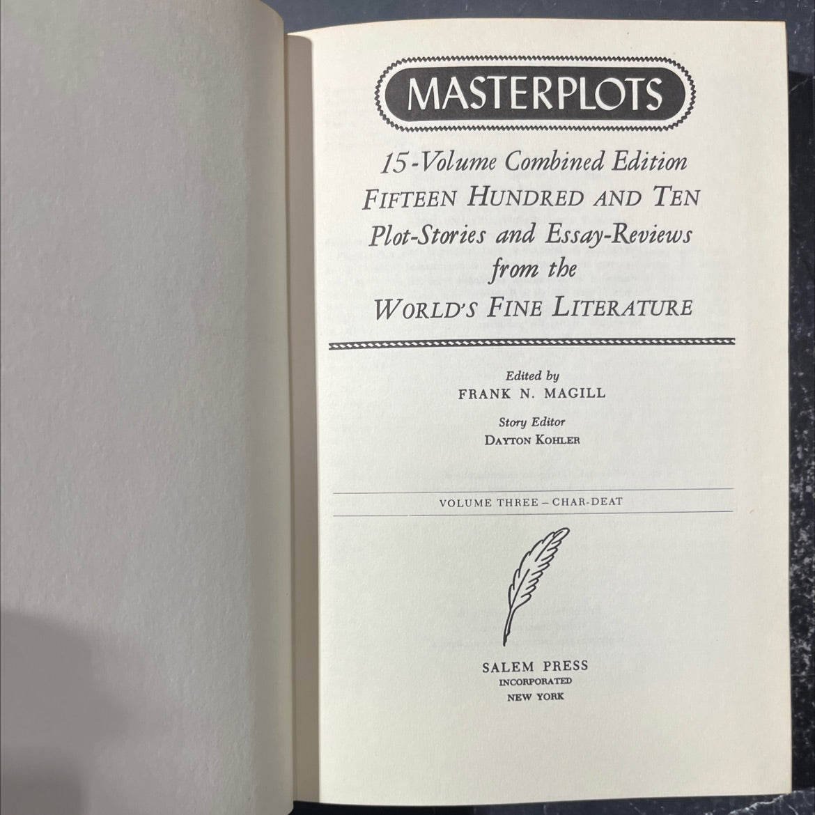 masterplots 15-volume combined edition book, by frank n. magill, 1964 Hardcover image 2