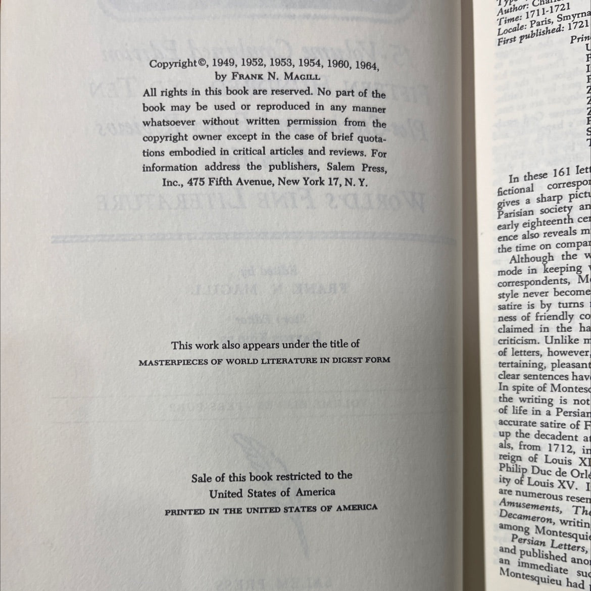 masterplots 15-volume combined edition book, by frank n. magill, 1964 Hardcover image 3