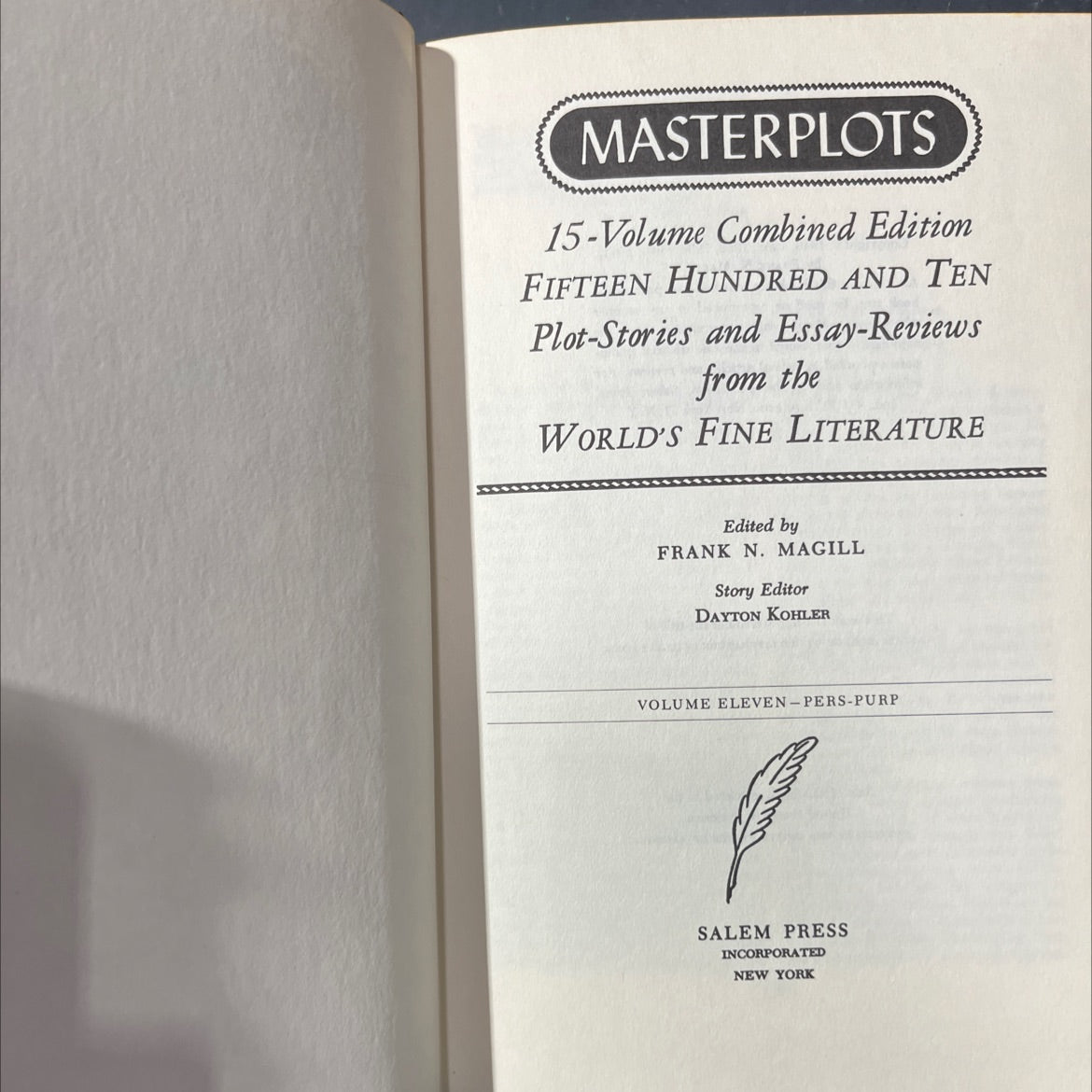 masterplots 15-volume combined edition book, by frank n. magill, 1964 Hardcover image 2