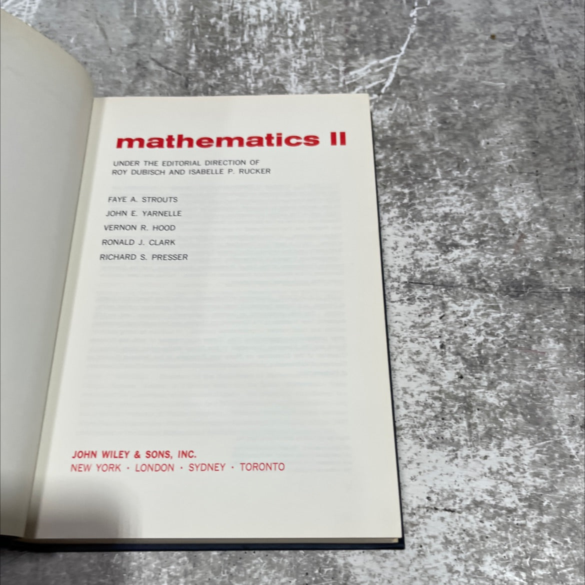 mathematics ii book, by roy dubisch, isabelle p. rucker, faye a. strouts, john e. yarnelle, vernon r. hood, ronald j. image 2