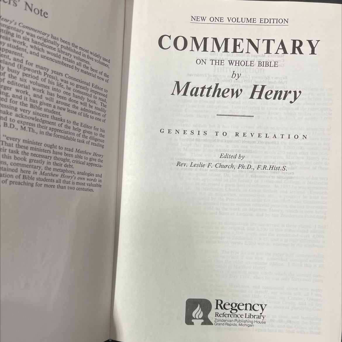 matthew henry's commentary on the whole bible book, by matthew henry, 1961 Hardcover image 2