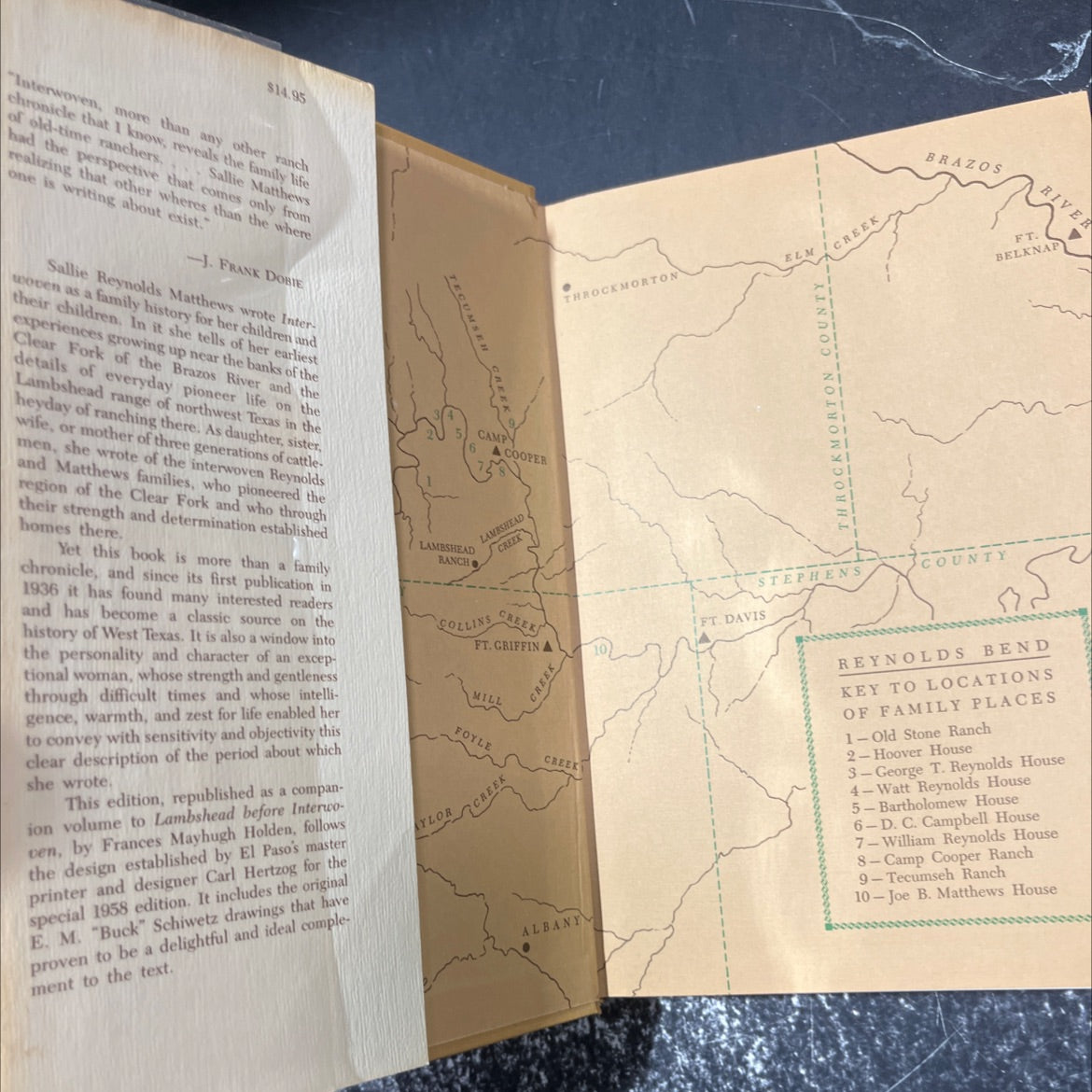 matthews interwoven a pioneer chronicle book, by sallie reynolds matthews, 1982 Hardcover image 4