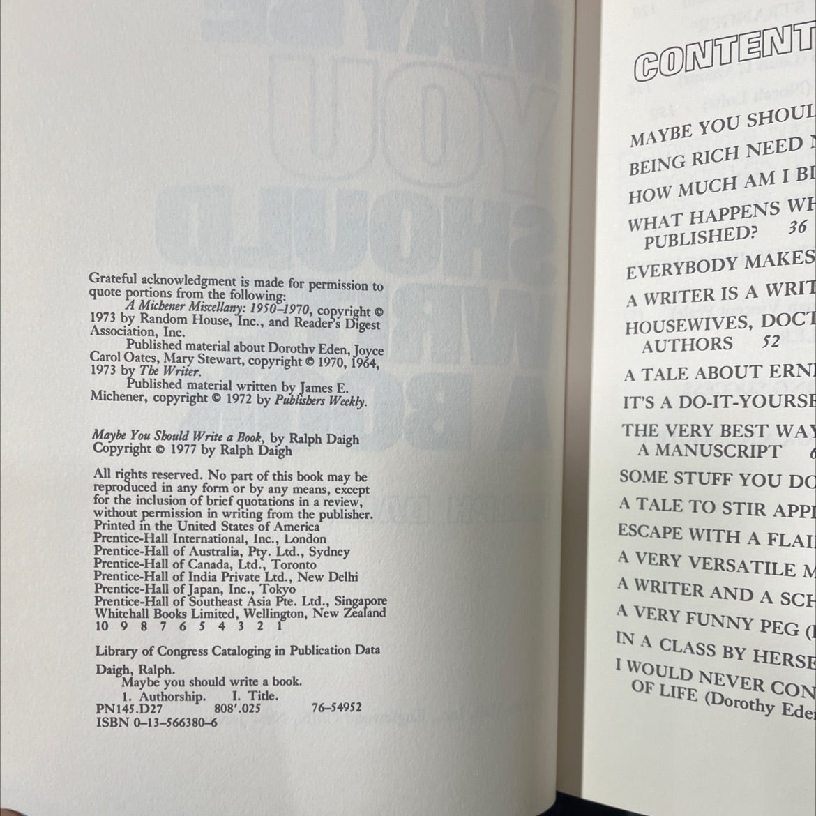 maybe you should write a book book, by ralph daigh, 1977 Hardcover image 3