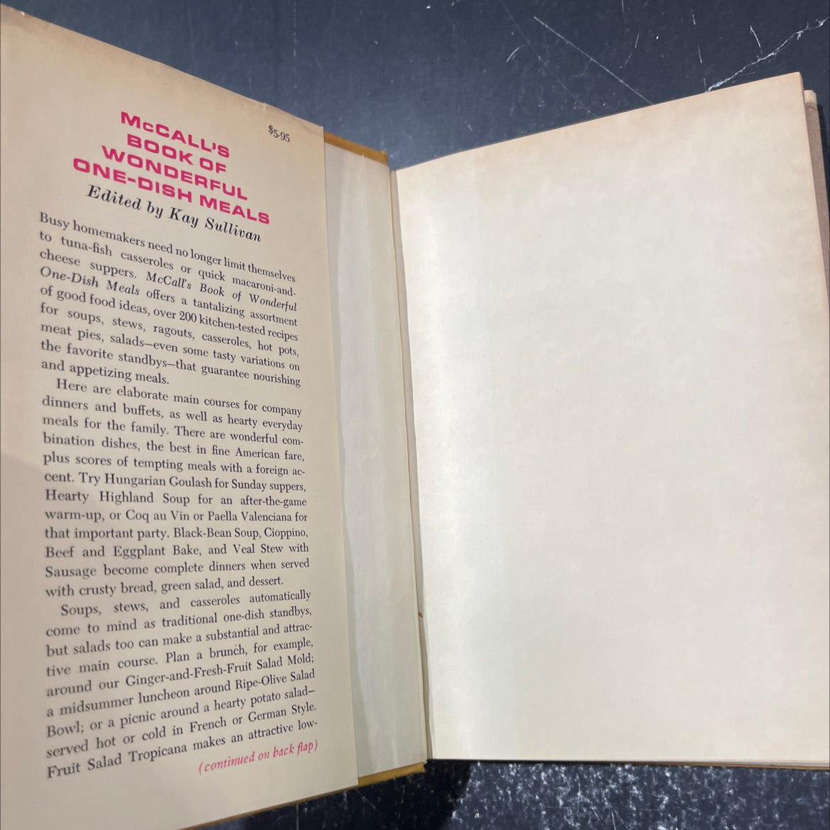 mccall's book of wonderful one-dish meals book, by kay sullivan, 1972 Hardcover image 4