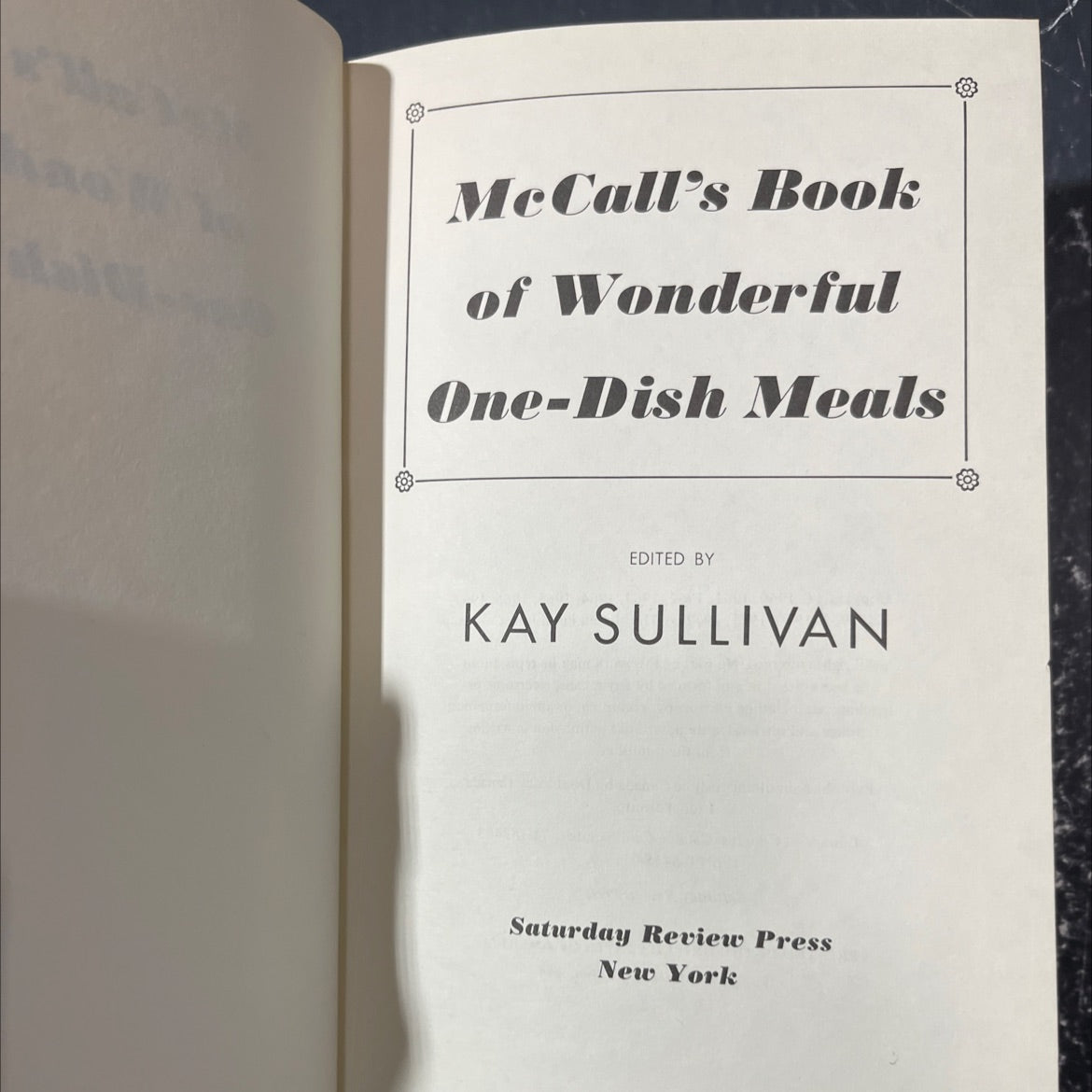 mccall's book of wonderful one-dish meals book, by kay sullivan, 1972 Hardcover image 2