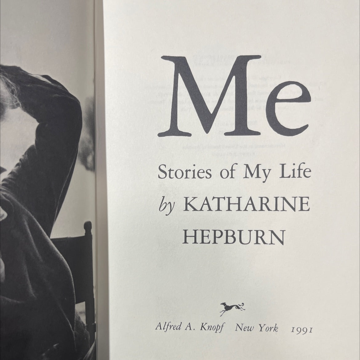 me stories of my life book, by katharine hepburn, 1991 Hardcover image 2