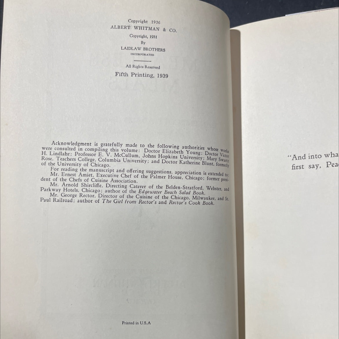 meatless meals book, by jean prescott adams, 1939 Hardcover image 3