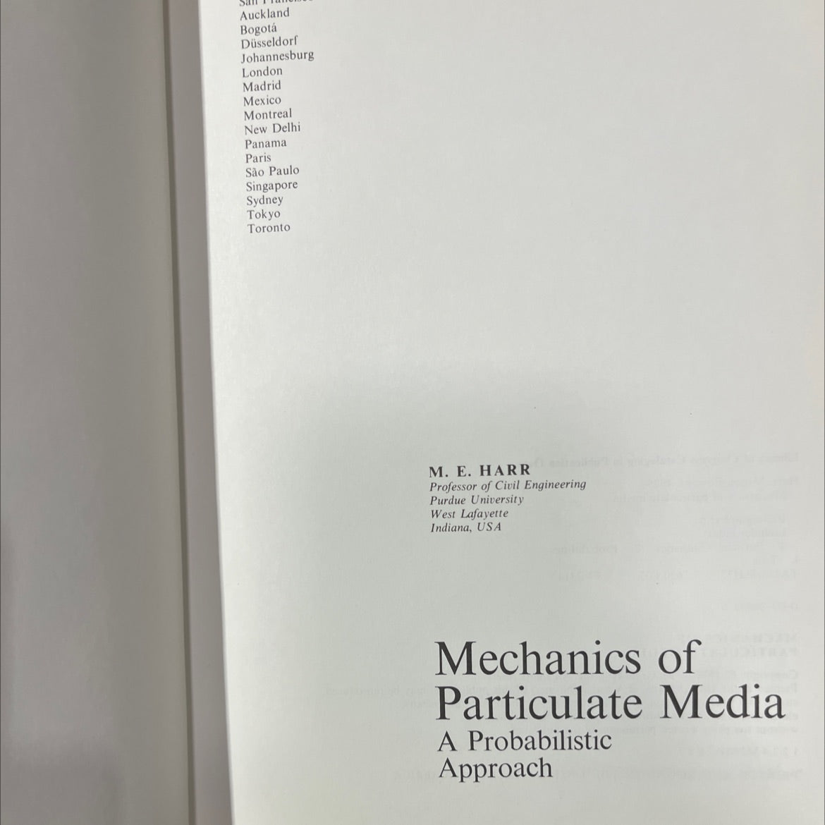 mechanics of particulate media book, by Milton Edward Harr, 1977 Hardcover image 2