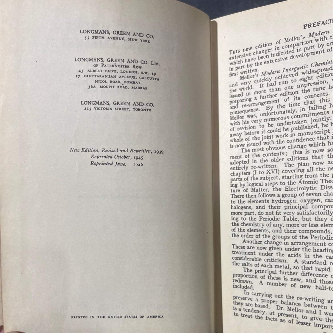 mellor's modern inorganic chemistry book, by g. d. parkes, j. w. mellor, 1946 Hardcover image 3