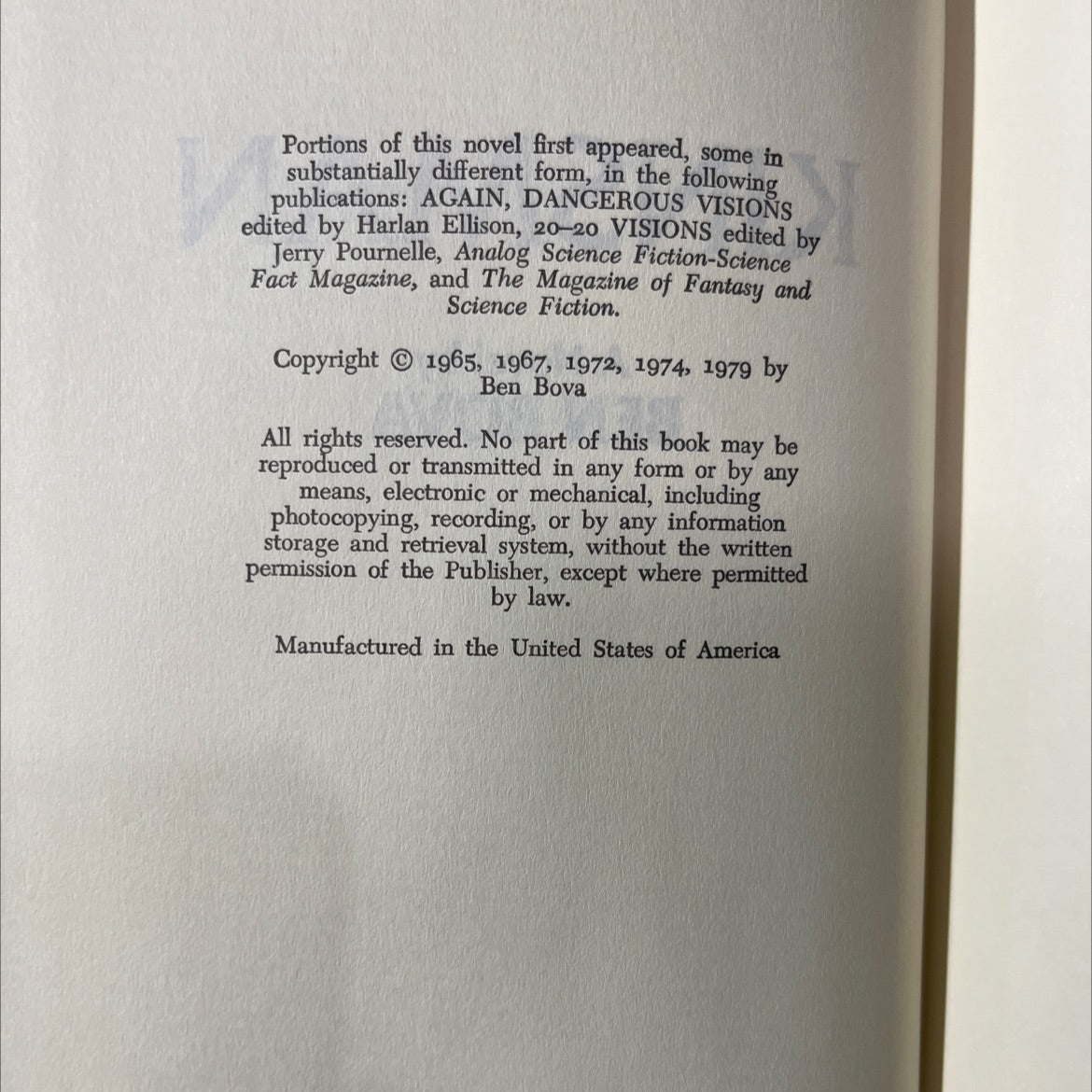 memix kinsman book, by ben bova, 1979 Hardcover image 3