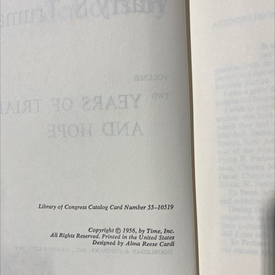 memoirs by harry s. truman volume two years of trial and hope book, by Harry S. Truman, 1956 Hardcover image 3