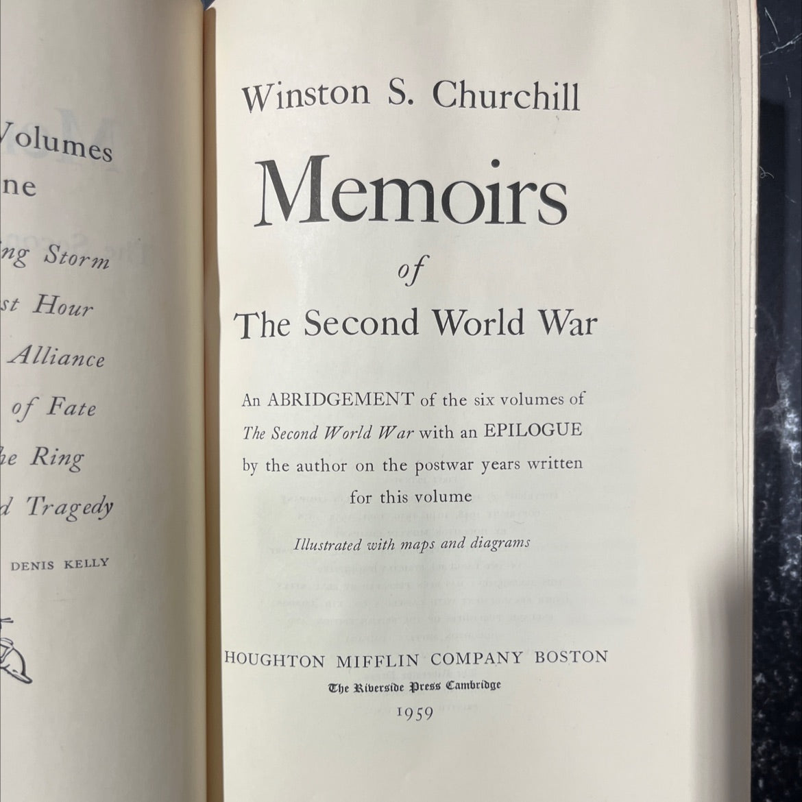 memoirs of the second world war book, by winston s. churchill, 1959 Hardcover image 2