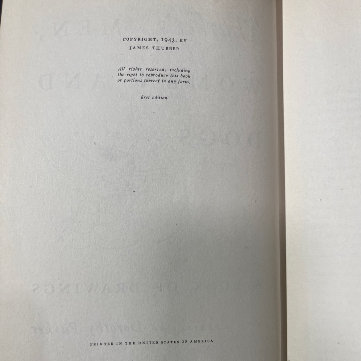 men, women and dogs book, by james thurber, 1943 Hardcover image 3