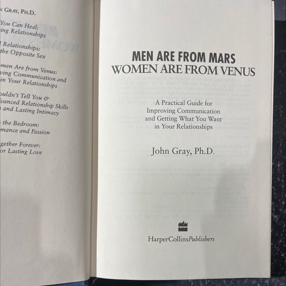 men are from mars, women are from venus book, by John Gray, Ph.D., 1992 Hardcover image 2