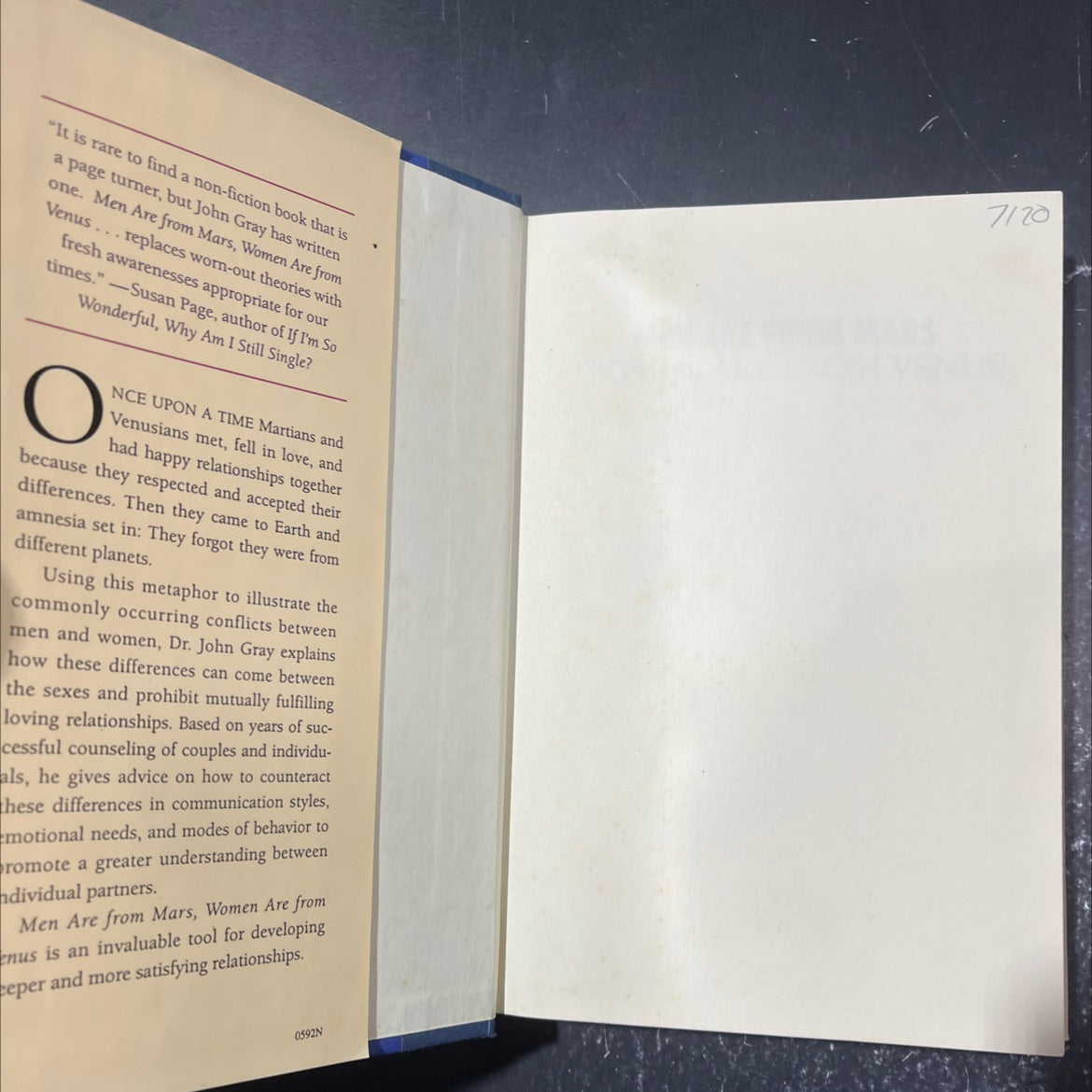 men are from mars, women are from venus book, by John Gray, Ph.D., 1992 Hardcover image 4