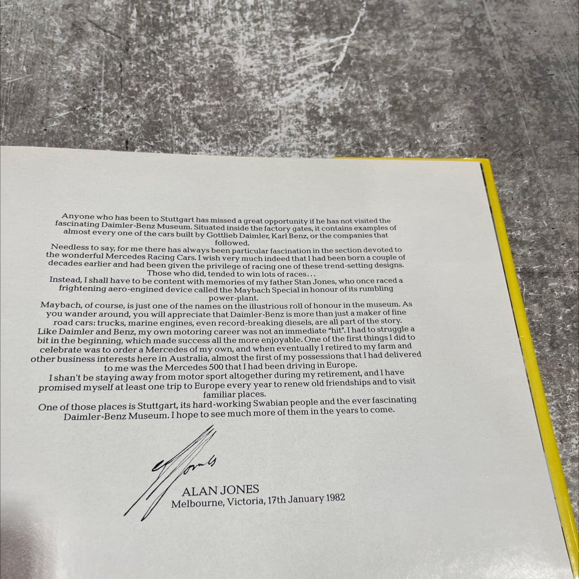 mercedes c456 tpd book, by alan jones, 1982 Hardcover image 3