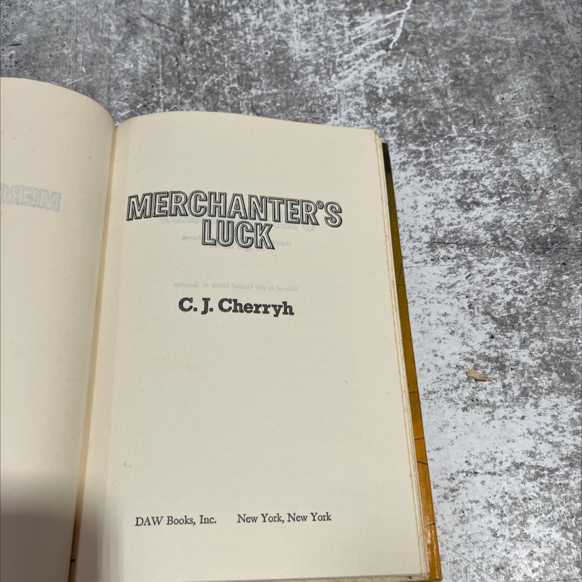 merchant's luck book, by C. J. Cherryh, 1982 Hardcover image 2