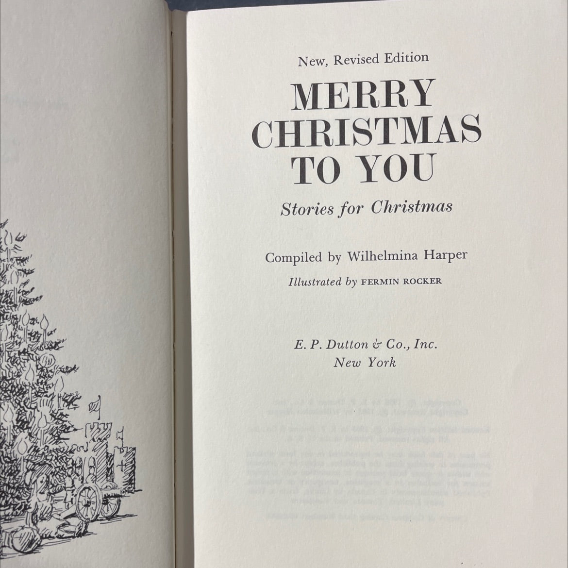 merry christmas to you book, by Wilhelmina Harper, 1965 Hardcover image 2