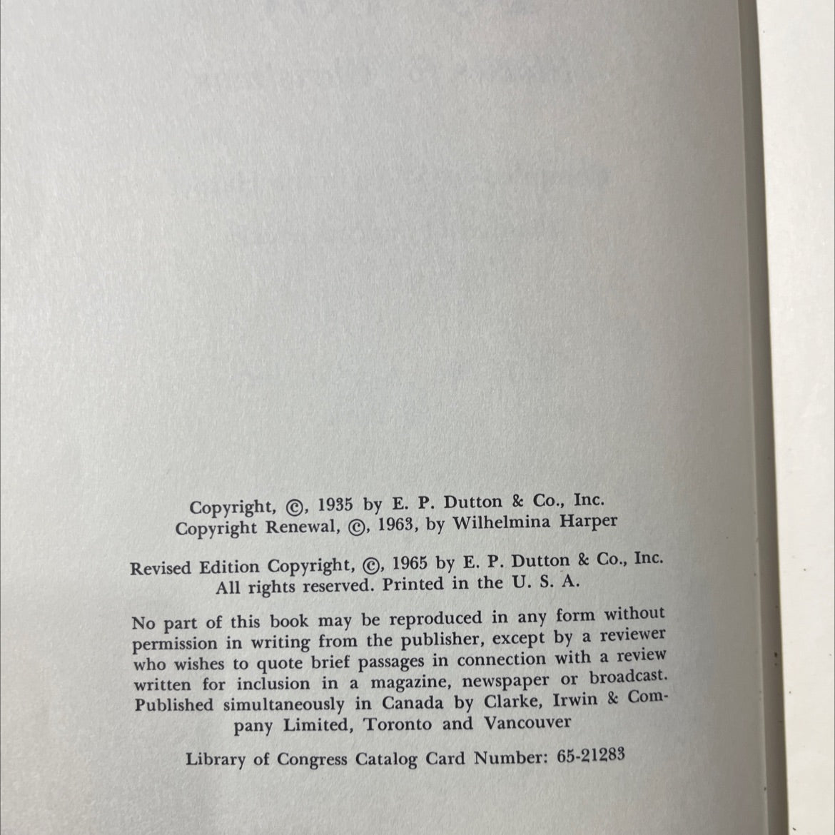 merry christmas to you book, by Wilhelmina Harper, 1965 Hardcover image 3