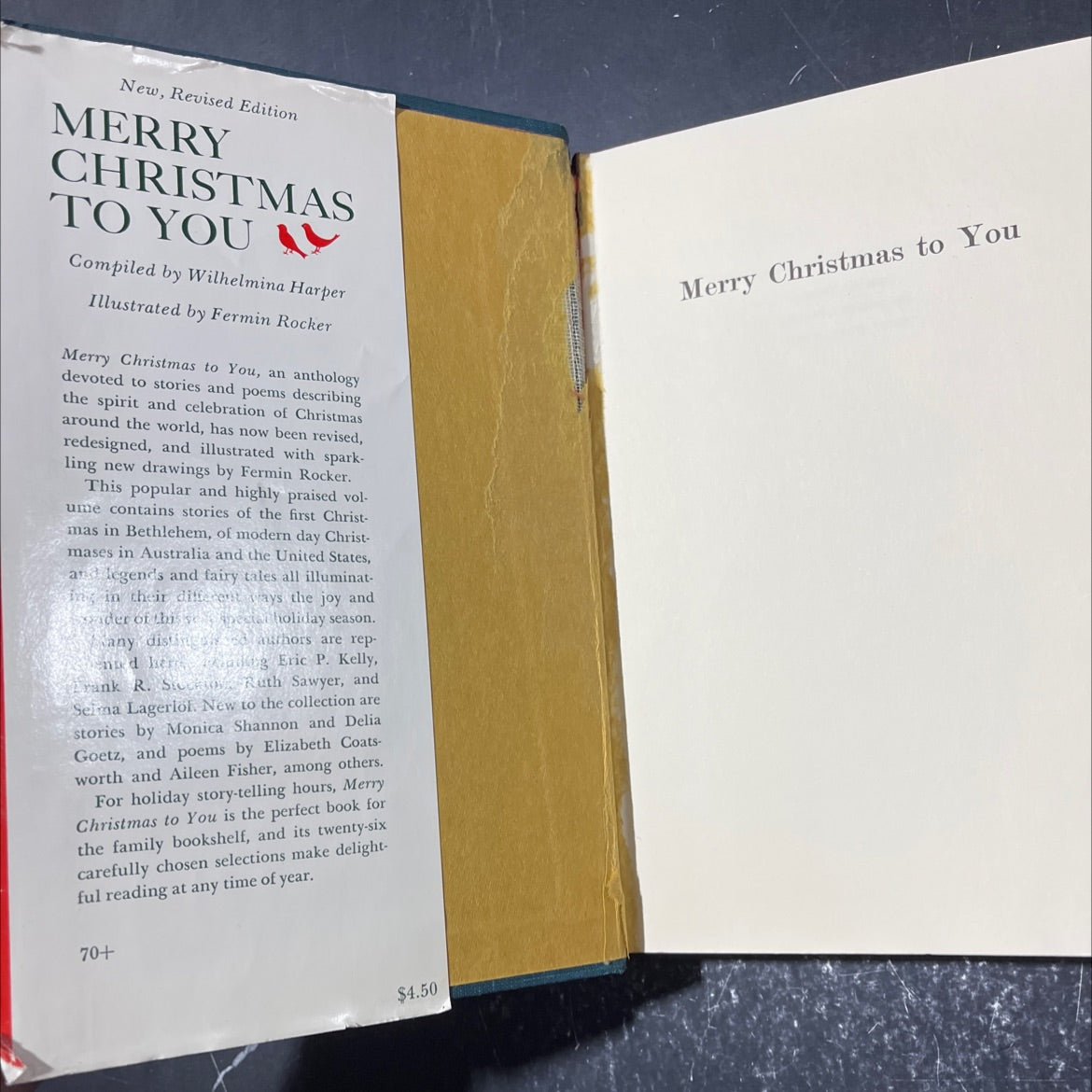 merry christmas to you book, by Wilhelmina Harper, 1965 Hardcover image 4
