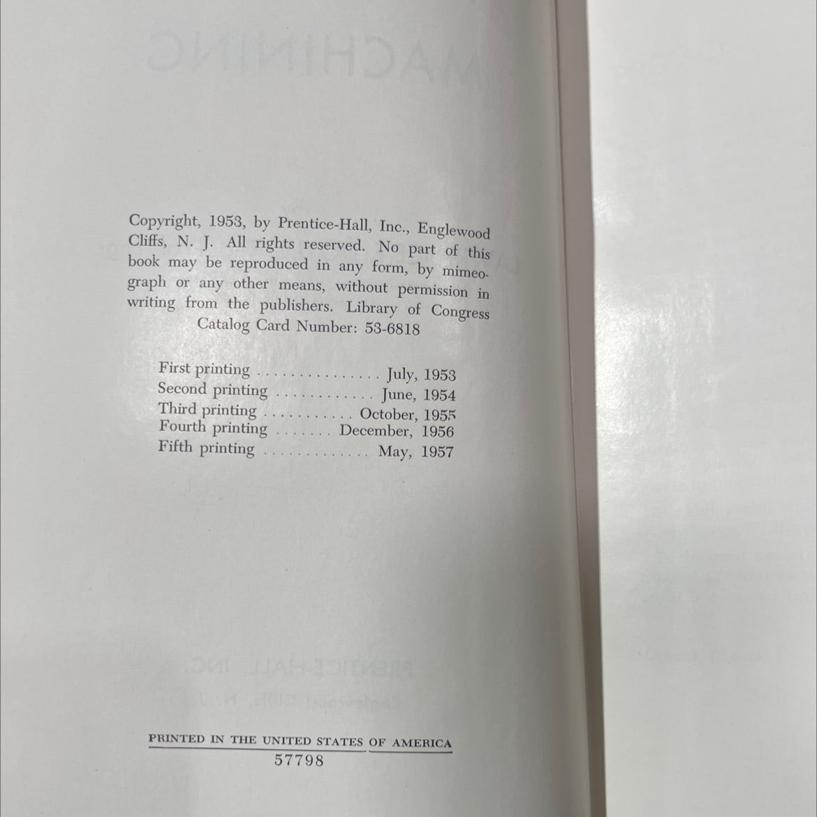 metal machining book, by lawrence e. doyle, 1957 Hardcover image 3
