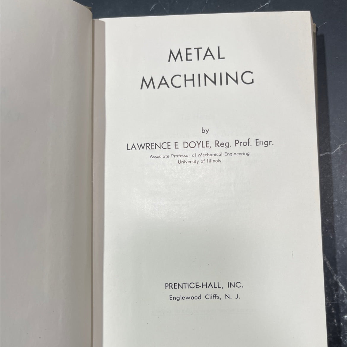 metal machining book, by lawrence e. doyle, 1957 Hardcover image 2