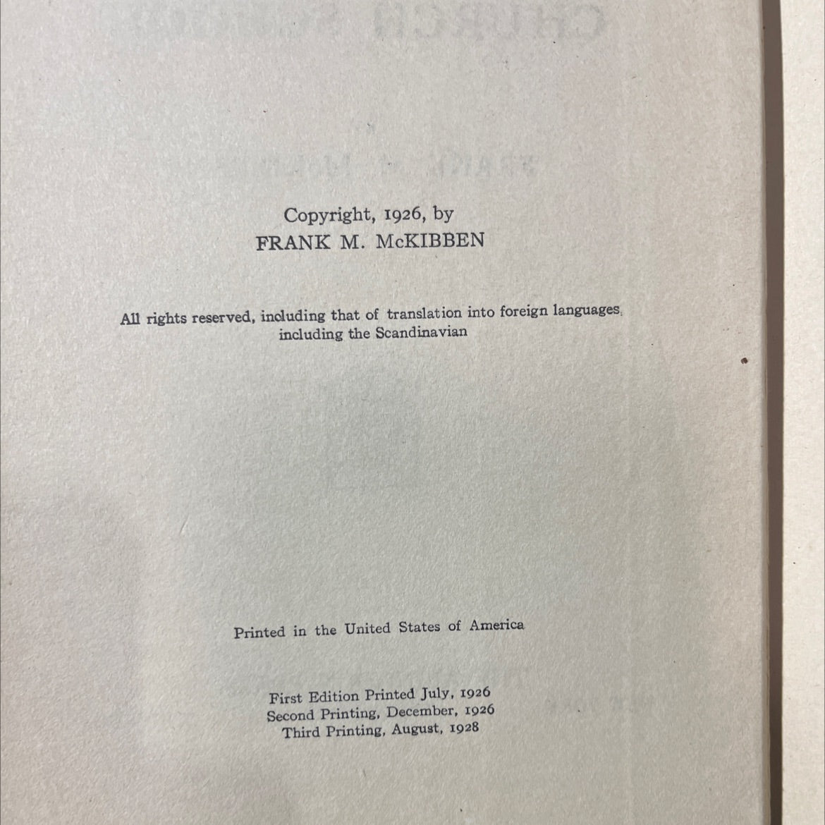 method in the church school book, by frank m. mckibben, 1926 Hardcover image 3