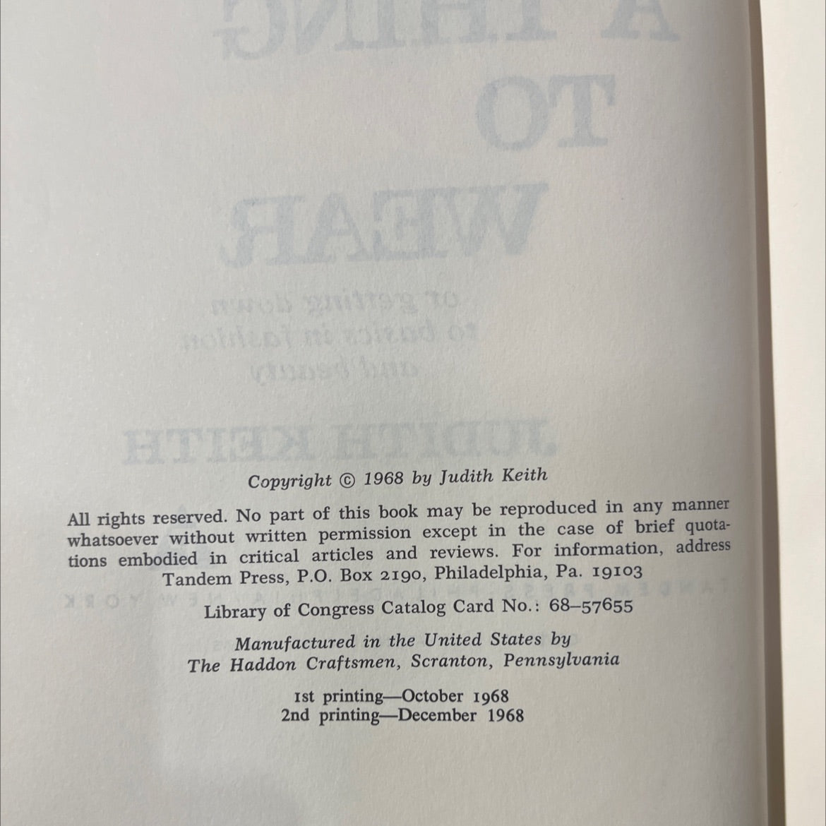 mevahhi omiht a flasew i haven't a thing to wear or getting down to basics in fashion and beauty book, by judith keith, image 3