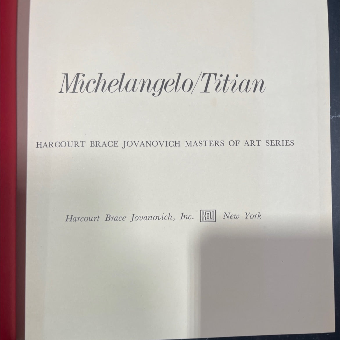 michelangelo/titian book, by unknown, 1971 Hardcover, Vintage, Folio image 2