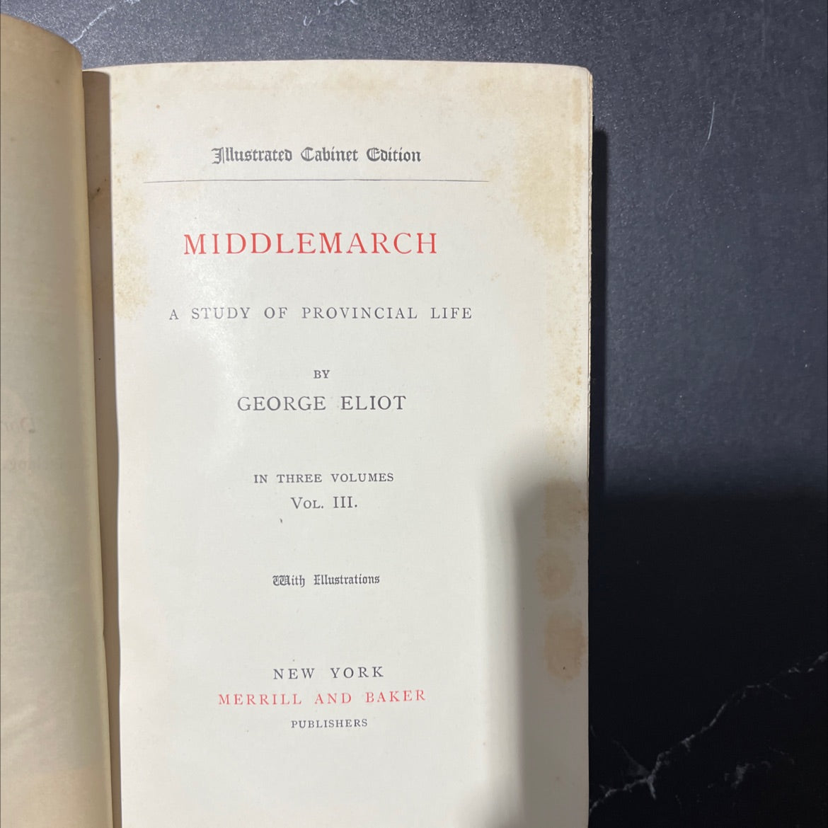middlemarch a study of provincial life book, by george eliot, 1970 Hardcover image 2