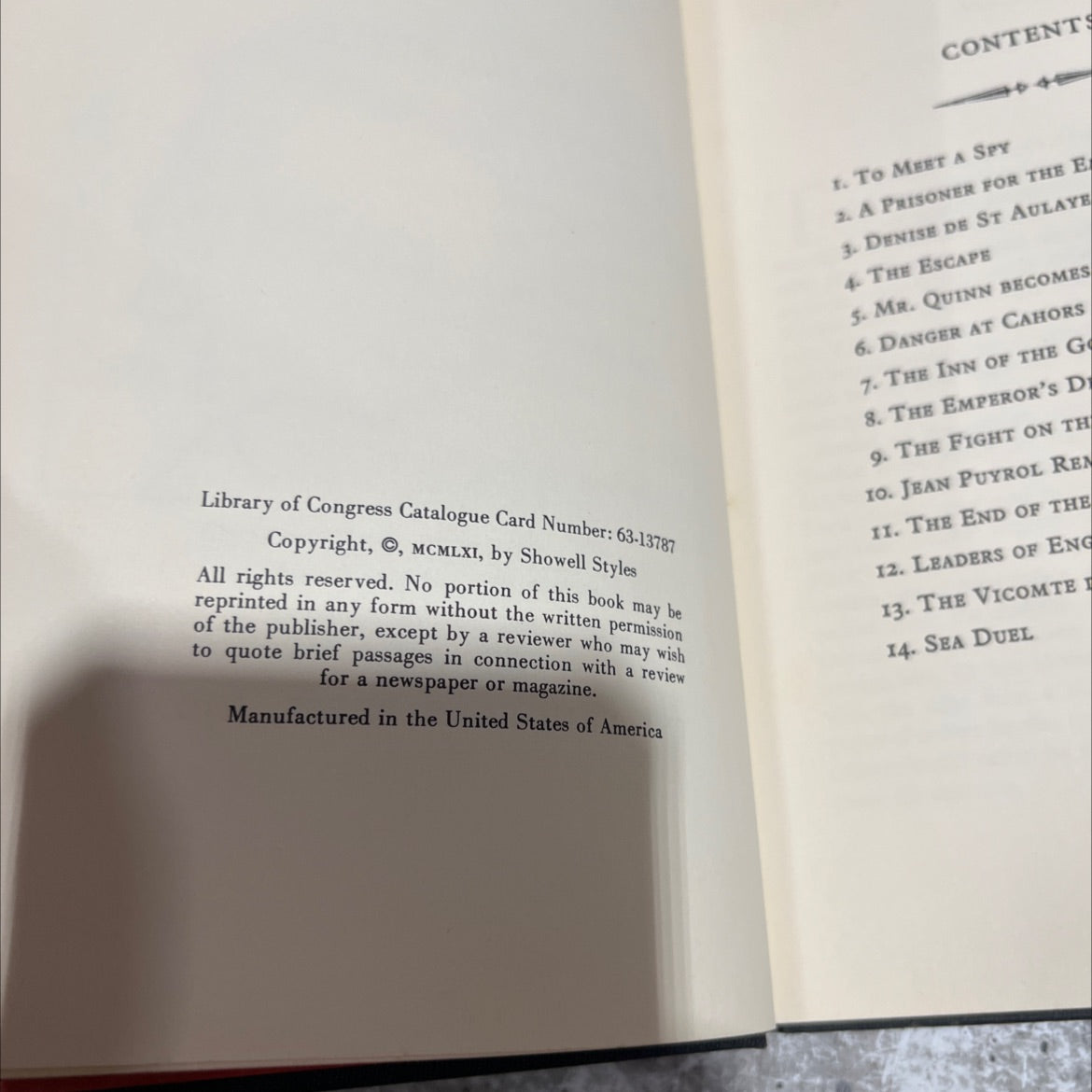 midshipman quinn and denise the spy book, by showell styles, 1961 Hardcover image 3