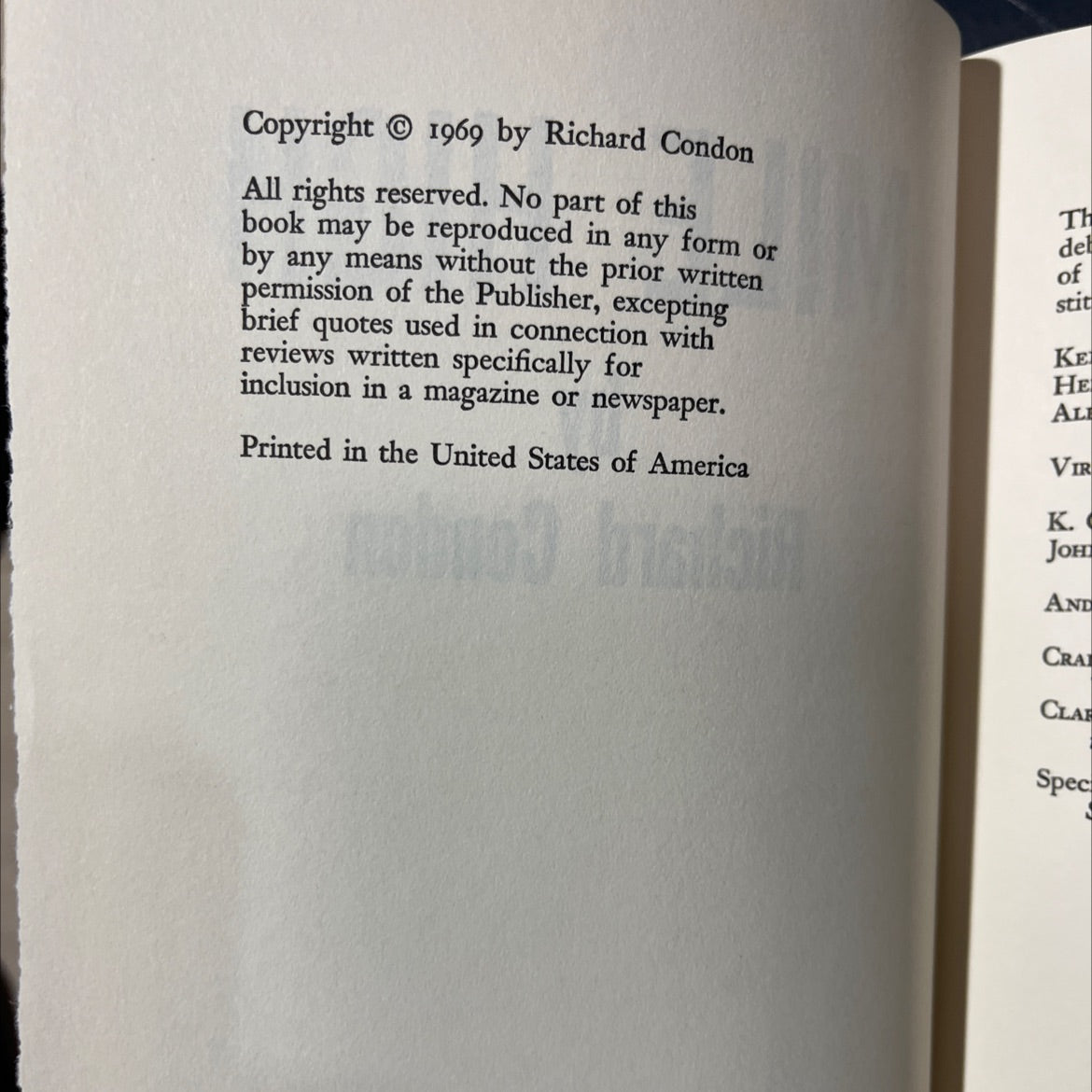 mile high book, by Richard Condon, 1969 Hardcover image 3