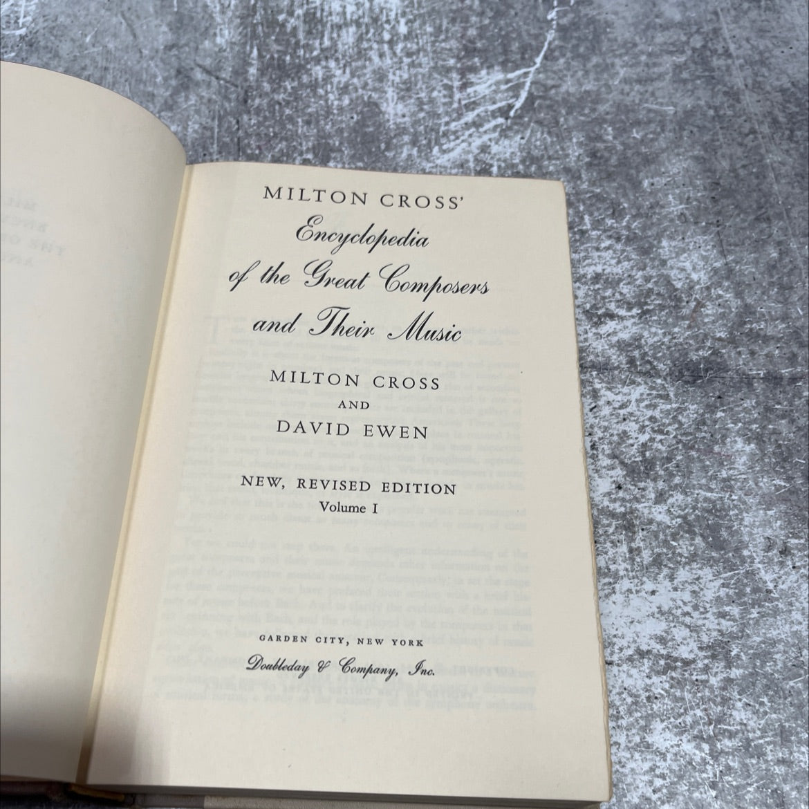 milton cross' encyclopedia of the great composers and their music book, by milton cross and david ewen, 1962 Hardcover image 2