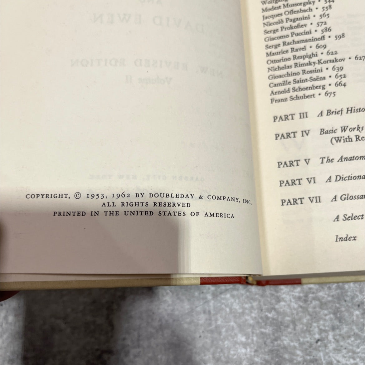 milton cross' encyclopedia of the great composers and their music book, by milton cross and david ewen, 1962 Hardcover image 3