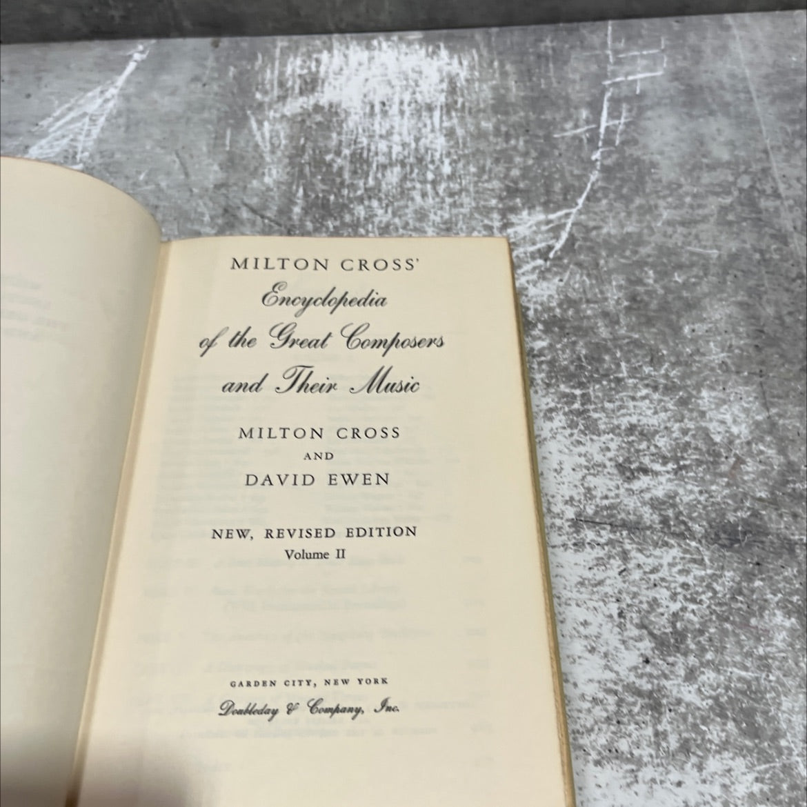 milton cross' encyclopedia of the great composers and their music book, by milton cross and david ewen, 1962 Hardcover image 2