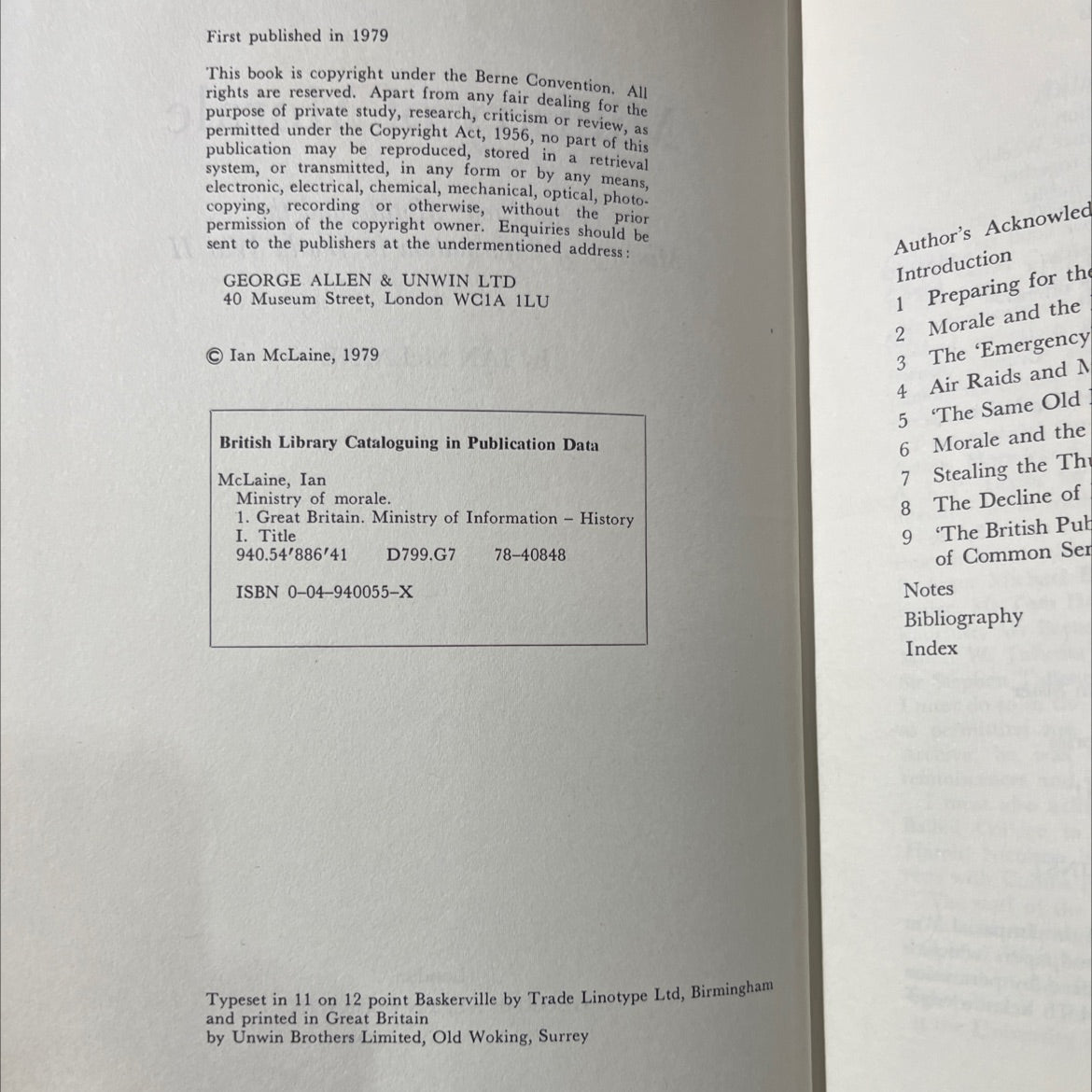 ministry of morale home front morale and the ministry of information in world war ii book, by ian mclaine, 1979 image 3