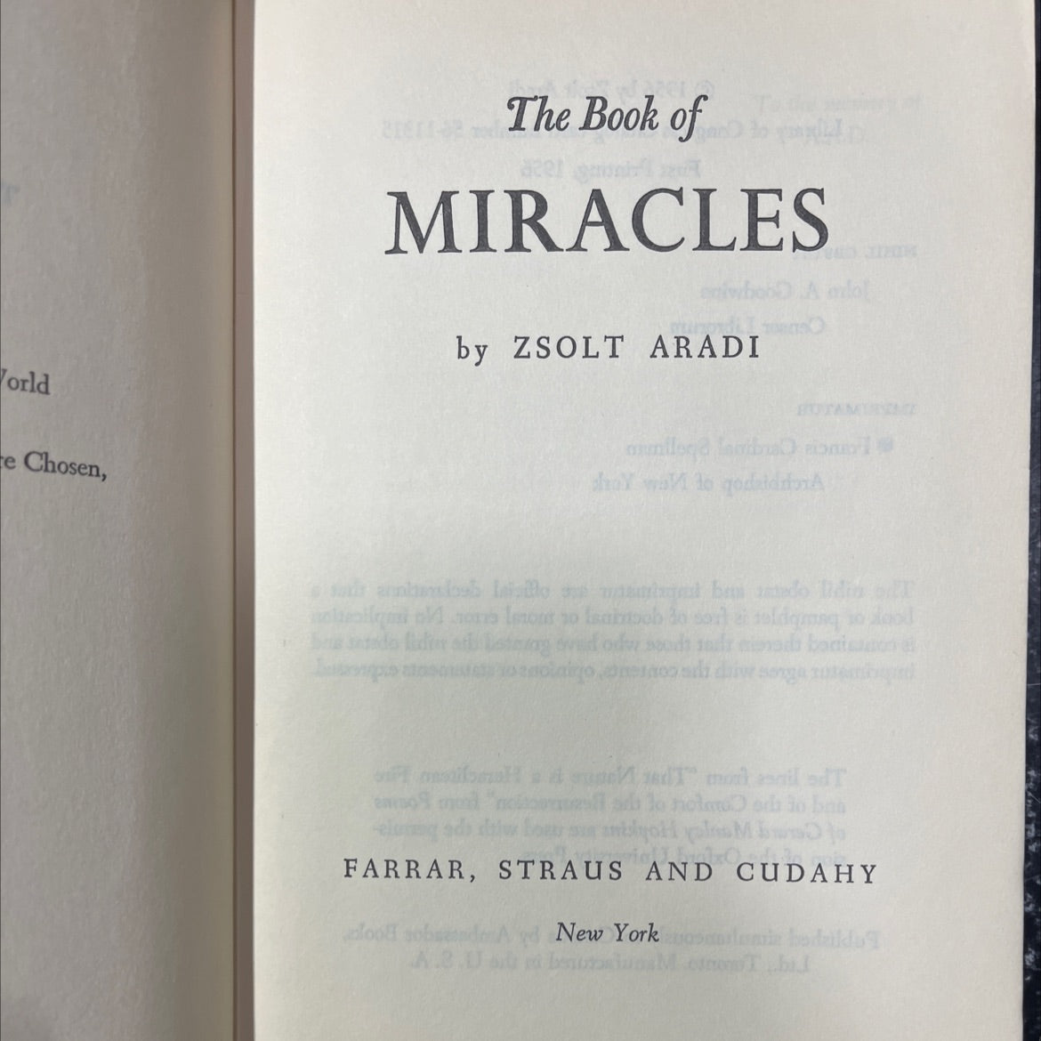 miracles book, by zsolt aradi, 1956 Hardcover image 2
